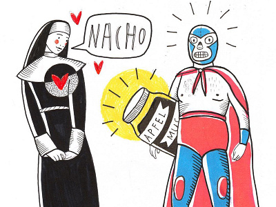 Nacho farbenpracht germany lucha libre luchador miriam frank tattoo miriamfrank munich nacho nun tattoo artist tattoo girl visual art form