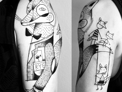 Fox [re-post | full size] farbenpracht fox germany miriam frank tattoo miriamfrank munich tattoo artist tattoo girl visual art form