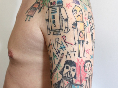 Star Wars farbenpracht germany miriam frank tattoo miriamfrank munich star wars tattoo artist tattoo girl visual art form