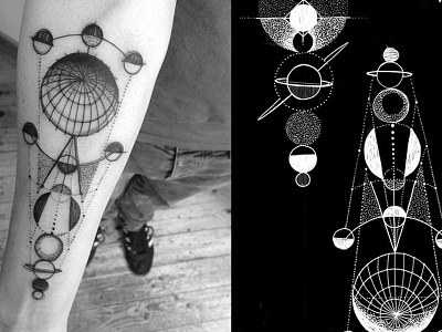 Planets farbenpracht germany miriam frank tattoo miriamfrank munich planets tattoo artist tattoo girl visual art form