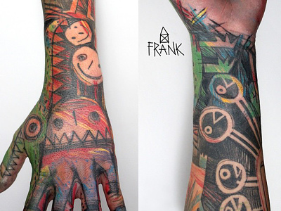 Hand Tattoo farbenpracht germany hand tattoo miriam frank tattoo miriamfrank munich tattoo artist tattoo girl visual art form