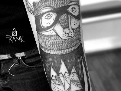 Bear Fox farbenpracht germany miriam frank tattoo miriamfrank munich tattoo artist tattoo girl visual art form