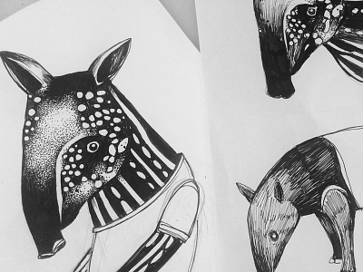 Tapir farbenpracht germany illustration miriam frank tattoo miriamfrank munich tattoo artist tattoo girl tattoomunich tätowierung visual art form