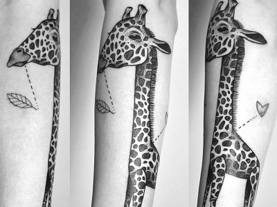 Giraffe artist girl farbenpracht germany illustration miriam frank miriamfrank tattoo munich tattoomunich tätowierung visual art form