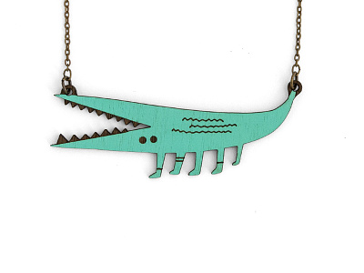 Crocodile Necklace artist girl crocodile design germany illustration miriam frank miriamfrank mirifrank munich visual art form necklace