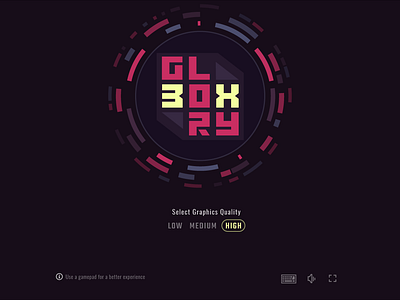 Glory Box Screen game logo ux web