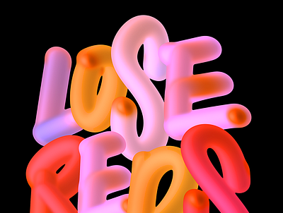 Lettering I Color Fusion 3d art crlor graphic design lettering logo