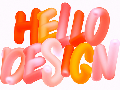 Hello Design 3d art color design graphic design hand lettering lettering logo typography