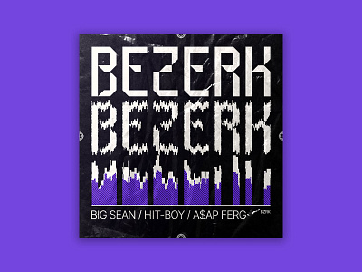 Album Cover Design Concept - Bezerk by Big Sean album album art album artwork album cover album cover art album cover design brutalism graphic design music art typography