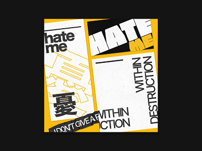 Album cover concept - Hate Me by Within Destruction album album art album artwork album cover album cover art album cover design deathcore metalcore music typography