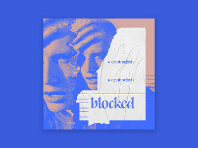 Album cover design concept - blocked by contradash album album art album artwork album cover album cover art album cover design brutalism hiphop music art typography