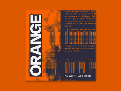 Album cover concept | Orange album album artwork album cover bitmap brutalism design dither dithering edm glitch graphic design ivy lab music music industry orange techno