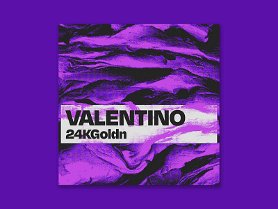 Album cover concept | Valentino - 24KGoldn 24kgoldn album album art album artwork album cover bitmap brutalism design dither dithering glitch graphic design hip hop music music industry rap texture