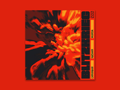 Album cover concept | Blitzkrieg hardstyle edm bitmap glitch dither dithering cover art album artwork album art brutalism design typography graphic design album cover album