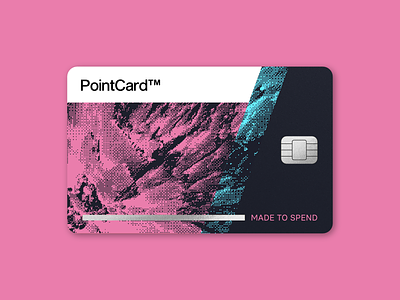 Rebound: PointCard bank card chip card credit card debit card defi dither dithering fintech matte