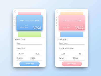 Credit Card Checkout ui ux