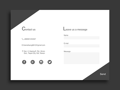 Contact Us contact us messege ui ux