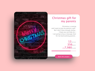 Crowdfunding Campaign campaign christmas crowdfunding merry ui ux