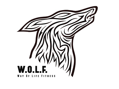 Wolf Final design fitness lines logo texture wolf