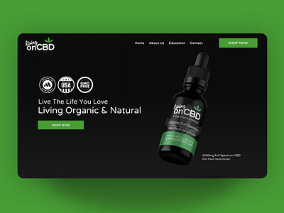 LivingOnCBD.com Website Design cbd website design