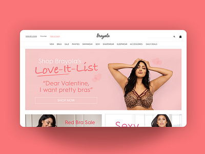 Brayola - Website Design brand strategy e commerce lingerie shopify website design