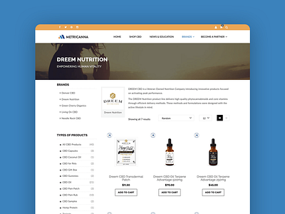 Metricanna CBD Marketplace design ecommerce shopify website website design woocommerce wordpress