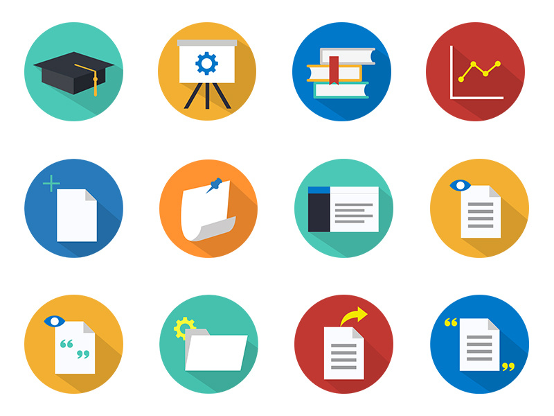 WriteLab Flat Icons colors ui flat icons iconography