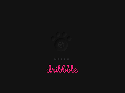 Woof Woof! 🐶 dark dark theme dog dribbble hello dribble illustration minimal neumorphic neumorphism paw space vector