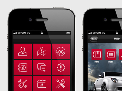 Alfa Romeo mobile app alfa romeo app icon logo mobile outline pictogram vector