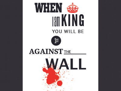 When I am King... poster radiohead typography