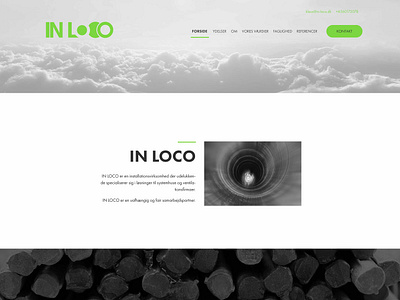 Landingpage Inloco black logo ui ux webdesign website white