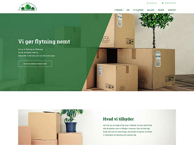 Moving Company Frontpage ui ux webdesign website
