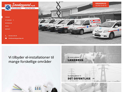 Electrical company website ui webdesign website white