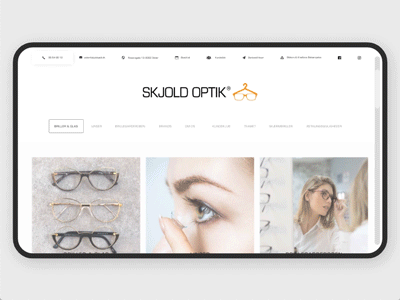 Optician Webstie design ui webdesign website white