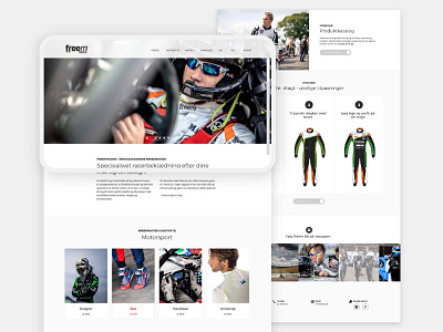 Website for Racer Gear design instagram banner ui webdesign website white