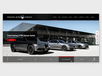 Car dealer design landing page design ui ux webdesign website