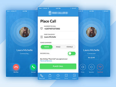 Fake Call App app call clean fake incoming ios phone record ui