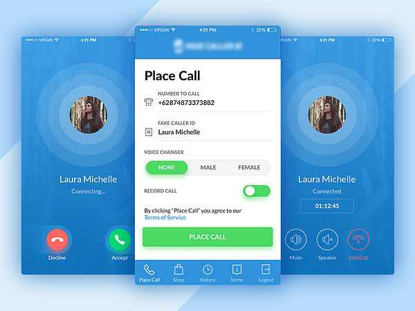 Fake Call App by Mokudo on Dribbble