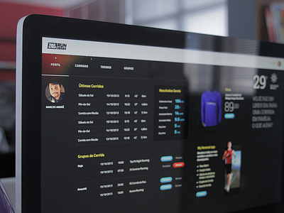 Track&Field Run Series dashboard design ui ux website