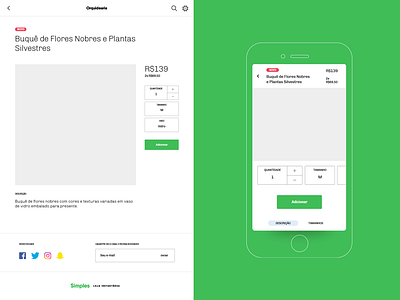 Product page design e commerce mobile ui ux wireframe