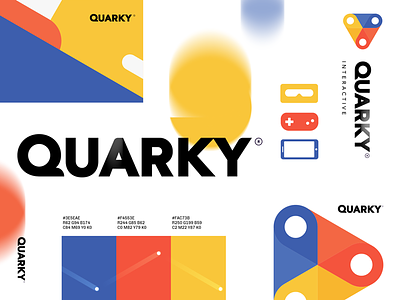Quarky Keyvisual design interactive logo design quark quarky visual identity