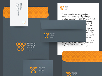 Brand design for PS&J law firm. branding business card firm identity law layout office visual