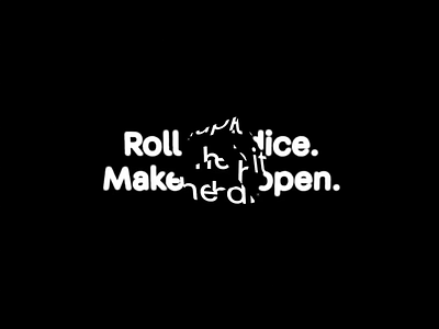 Roll the dice. cinema4d cinema4dart dice game game animation illustration logo motion motion blur physical render type animation type art typography