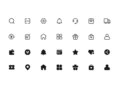 A set of icons