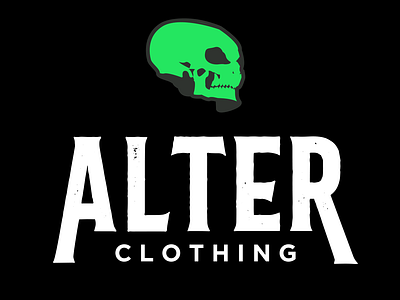 Alter Clothing - Alien Skull Logo alien branding clothing logo skull skull logo tshirt