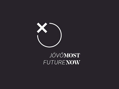 jövő_most // future_now branding circle conference design future identity logo minimal now sign simple time