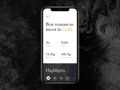 INBEST. Invest App. app elegant gif gold invest invision iphone market money motion video