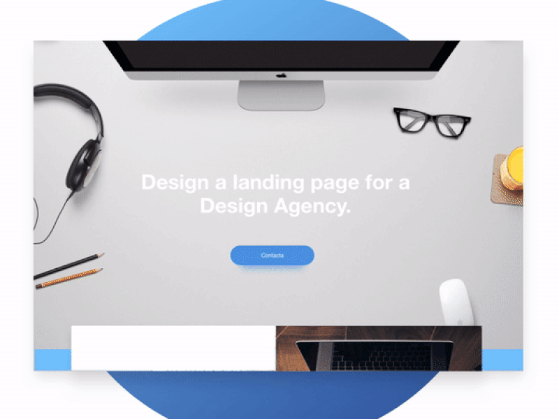 Landing Design Agency agency blue gif landing motion scroll studio video white