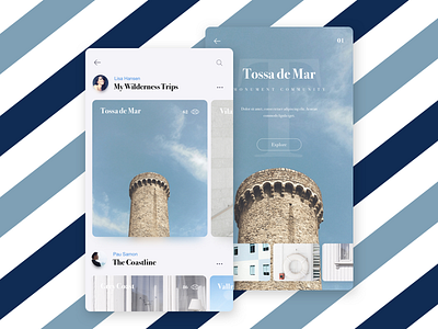 Yeah, I love the blue and white app blue mar photography sea slider summer tossa ui ux white