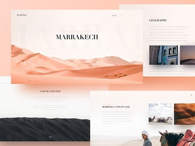 Promotional website for the city of Marrakech arab desert marrakech photography smooth transition travel user experience user interface video web